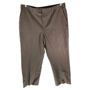 Croft & Barrow Mens Classic Fit Khaki Pants Brown 100% Cotton 44x32